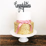 Congratulations Acrylic Cake Topper - Aston Blue