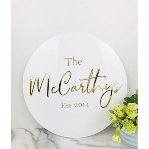 30 cm Family Sign - Aston Blue
