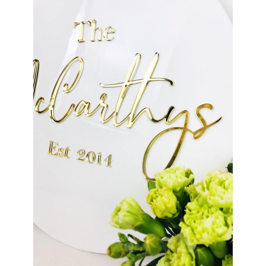 30 cm Family Sign - Aston Blue