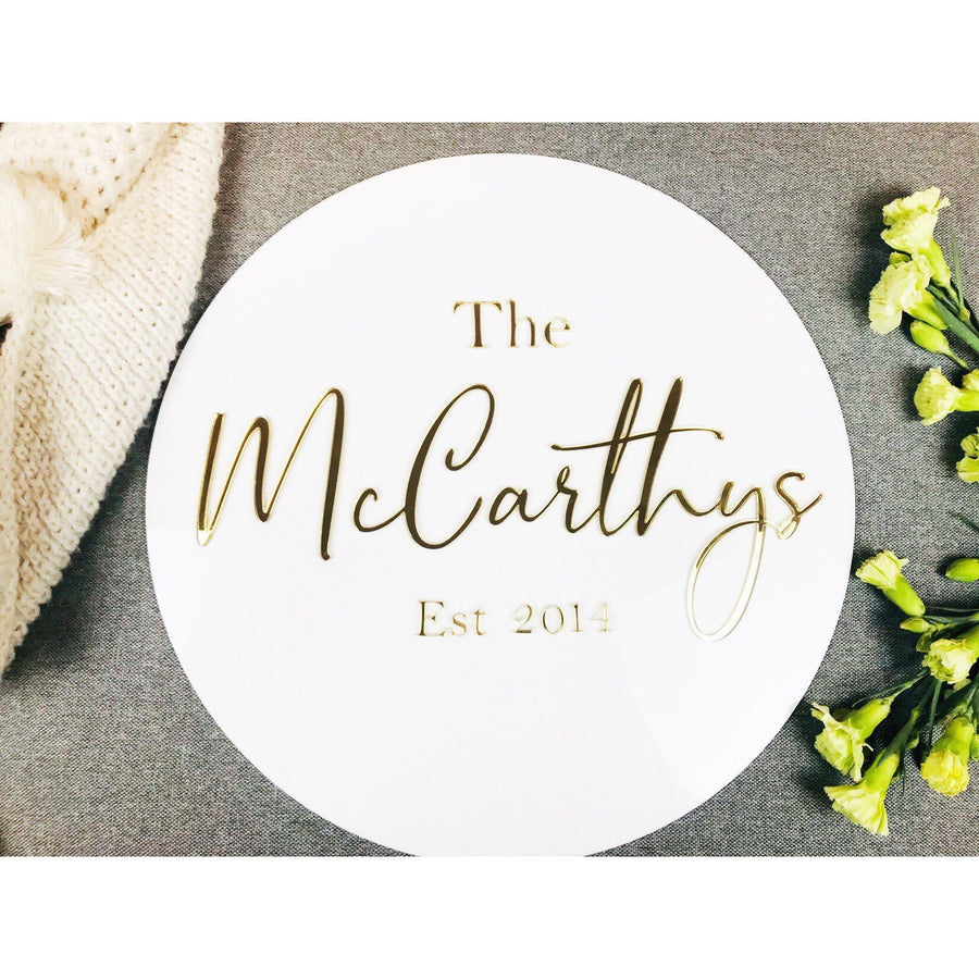 30 cm Family Sign - Aston Blue