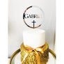 Custom Baptism Acrylic Cake Topper - Aston Blue