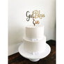God Bless Acrylic Cake Topper - Aston Blue