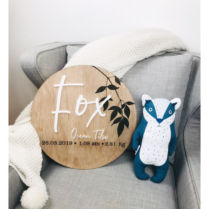 Birth Story Sign - Aston Blue