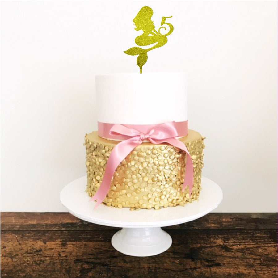 Mermaid Cake Topper - Aston Blue
