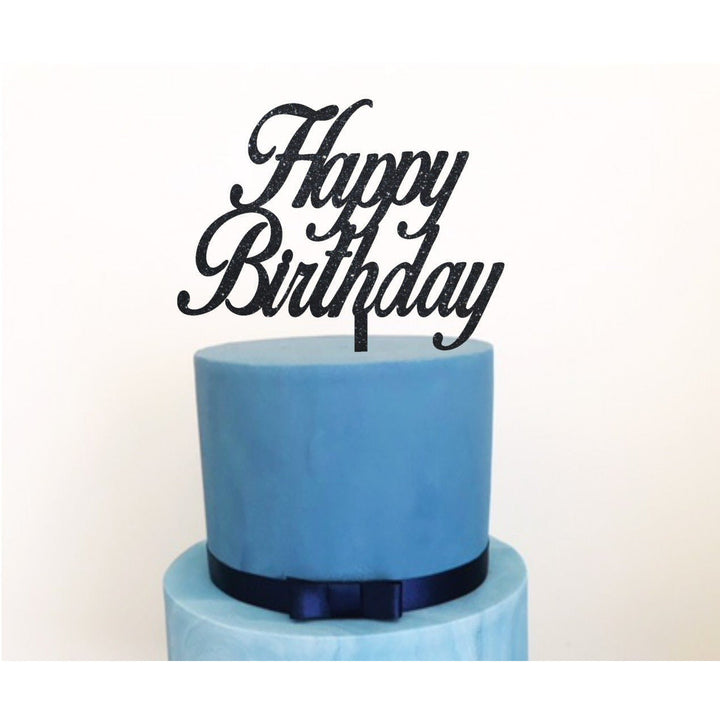 Happy Birthday Cake Topper - Aston Blue