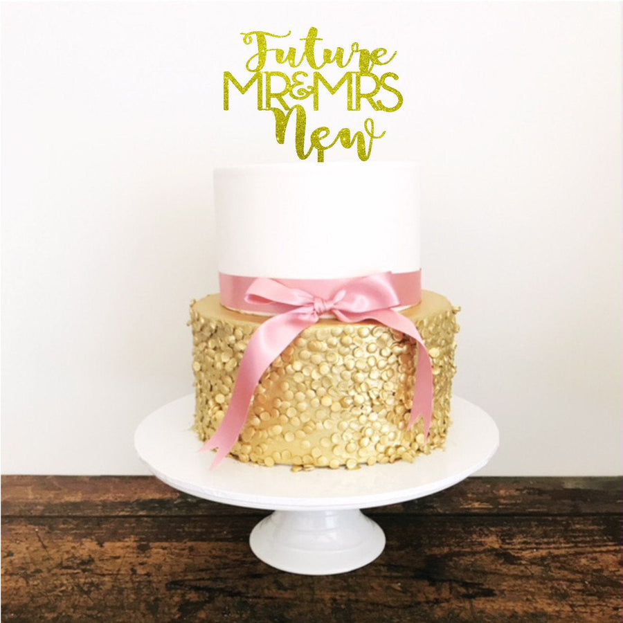 Future Mr and Mrs Cake Topper - Aston Blue