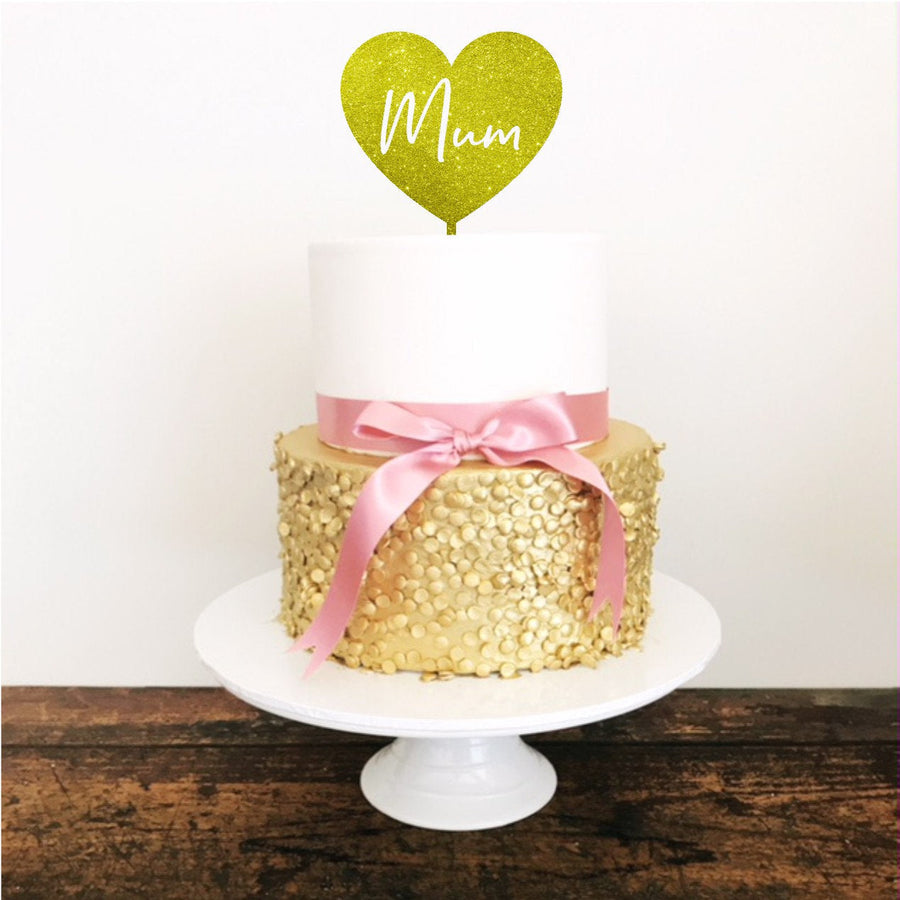 Happy Mothers Day Acrylic Cake Topper - Aston Blue