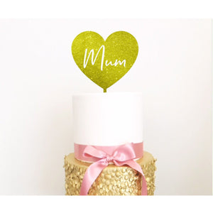 Happy Mothers Day Acrylic Cake Topper - Aston Blue