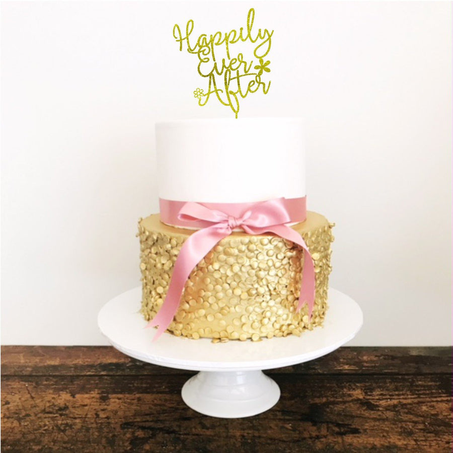 Happily Ever After Cake Topper - Aston Blue