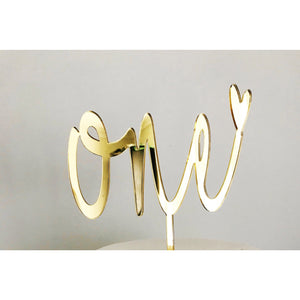 One Cake topper - Aston Blue