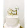 Personalised Confirmation Acrylic Cake Topper - Aston Blue