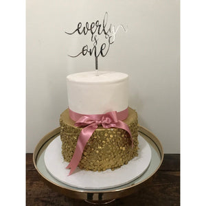 Personalised One Cake topper - Aston Blue