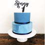 Personalised One Cake topper - Aston Blue