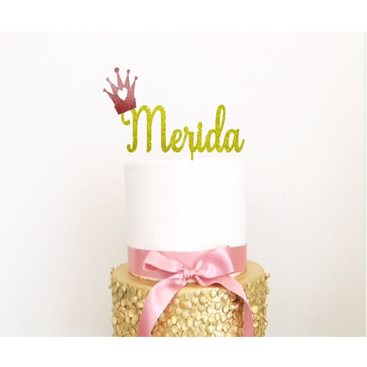 Custom Crown Cake Topper - Aston Blue