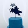 Bull Rider Cake Topper - Aston Blue
