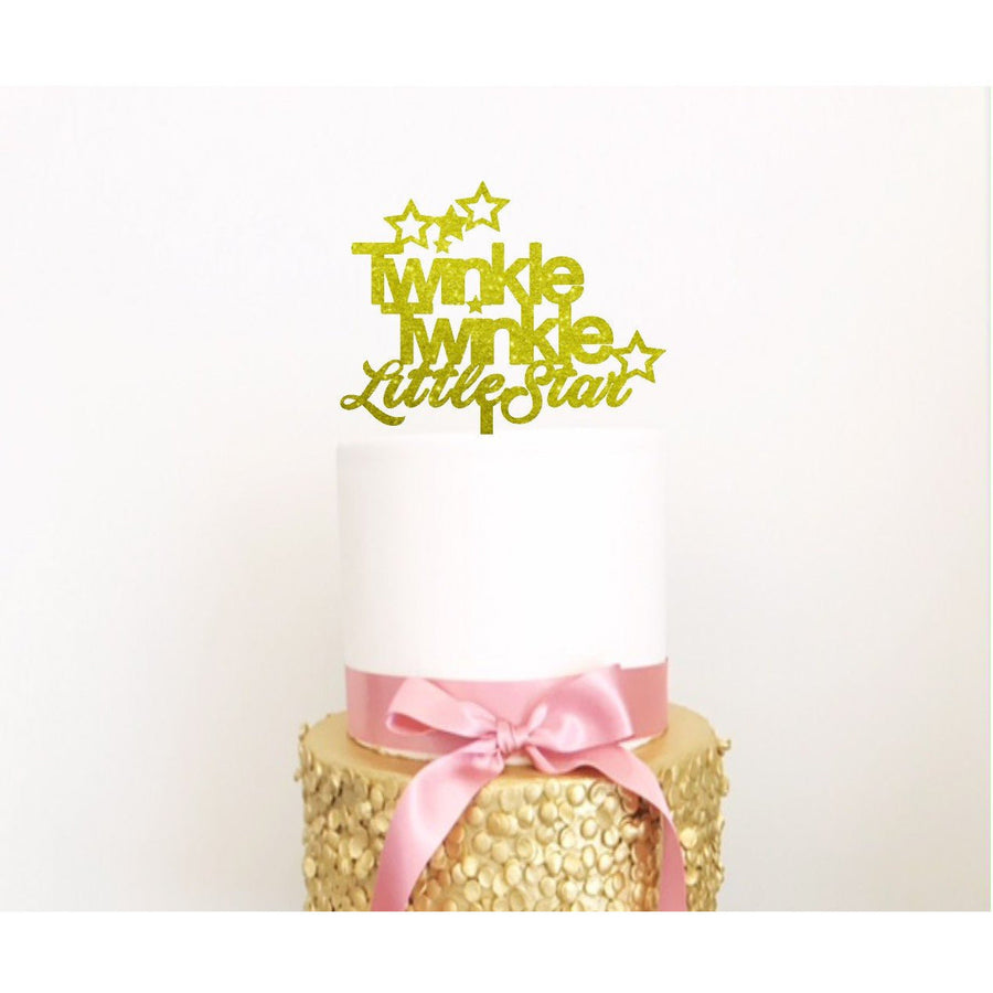 Twinkle Twinkle Little Star Acrylic Cake Topper - Aston Blue