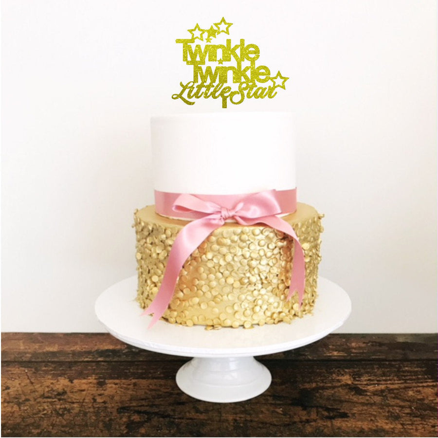 Twinkle Twinkle Little Star Acrylic Cake Topper - Aston Blue