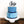 Sixty Five Acrylic Cake Topper - Aston Blue