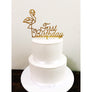 Flamingo One Acrylic Cake Topper - Aston Blue