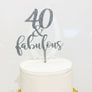 Forty and Fabulous Cake Topper - Aston Blue