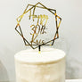 Thirty Acrylic Cake Topper- 30th Birthday - Aston Blue