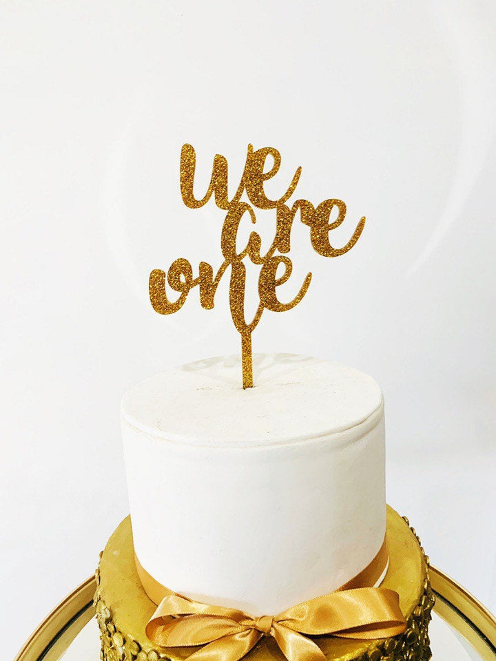 We are One Cake topper - Aston Blue