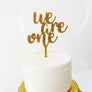 We are One Cake topper - Aston Blue