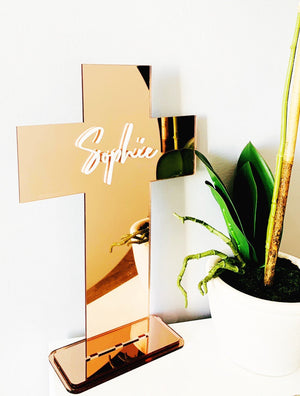 Acrylic Cross - Aston Blue