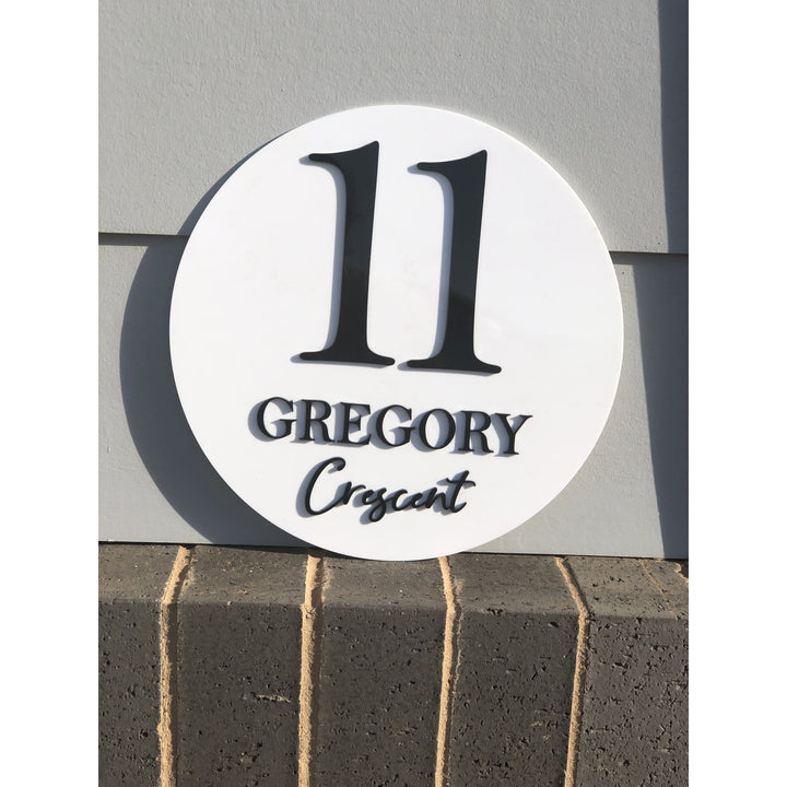 30 cm Personalised House Sign - Aston Blue