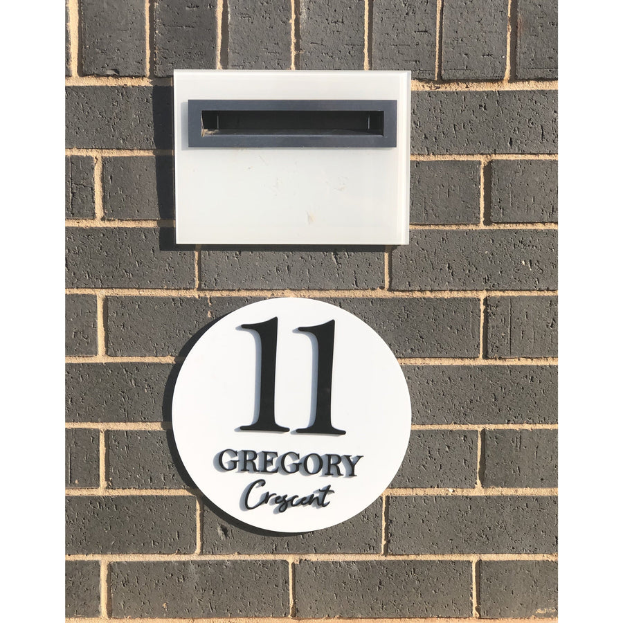 30 cm Personalised House Sign - Aston Blue