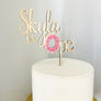 Donut Acrylic Cake Topper - Aston Blue