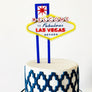Las Vegas Sign Cake Topper - Aston Blue