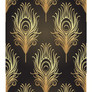 Gold Feather Edible Icing Image