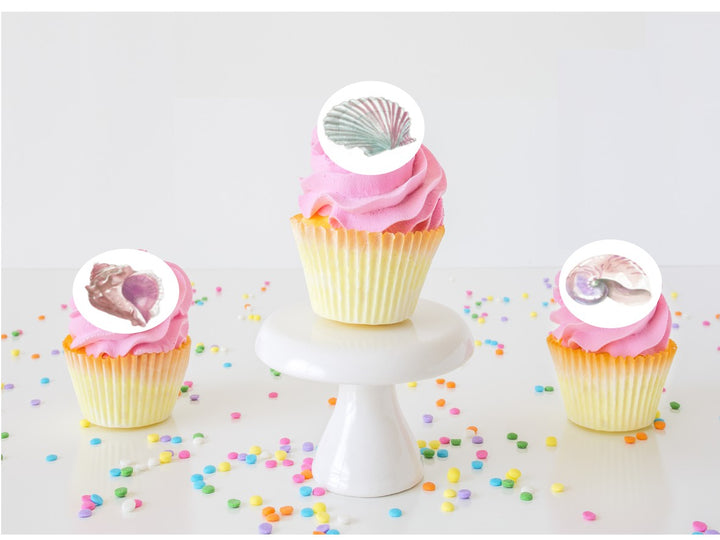 Sea Shells Edible Cupcake Images
