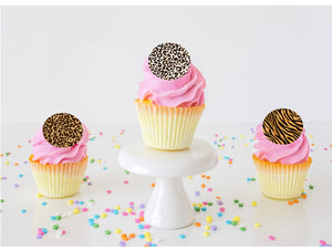 Animal Print Edible Cupcake Images