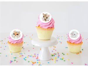 Baby Animal Edible Cupcake Images