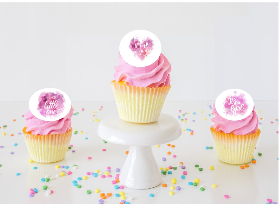 It's a Girl  Edible Cupcake Images
