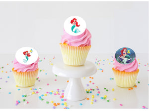 The Little Mermaid Edible Cupcake Images