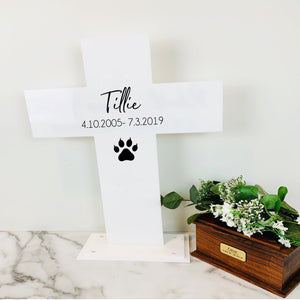 Pet Memorial Acrylic Cross