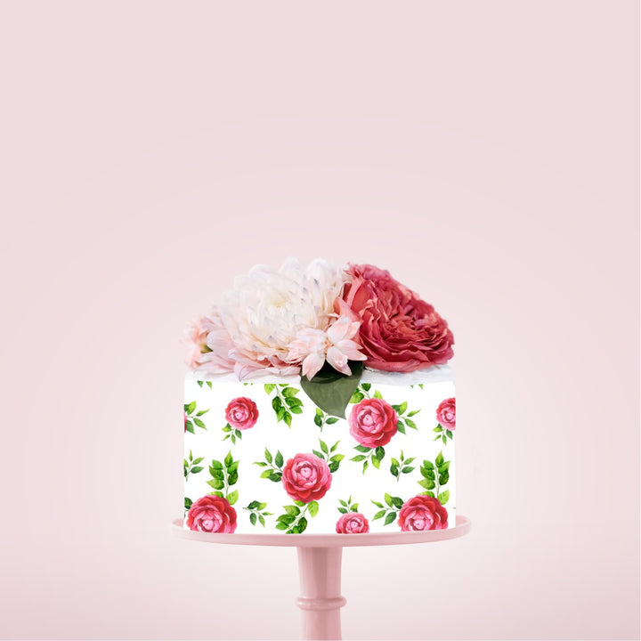 Roses Edible Icing Image