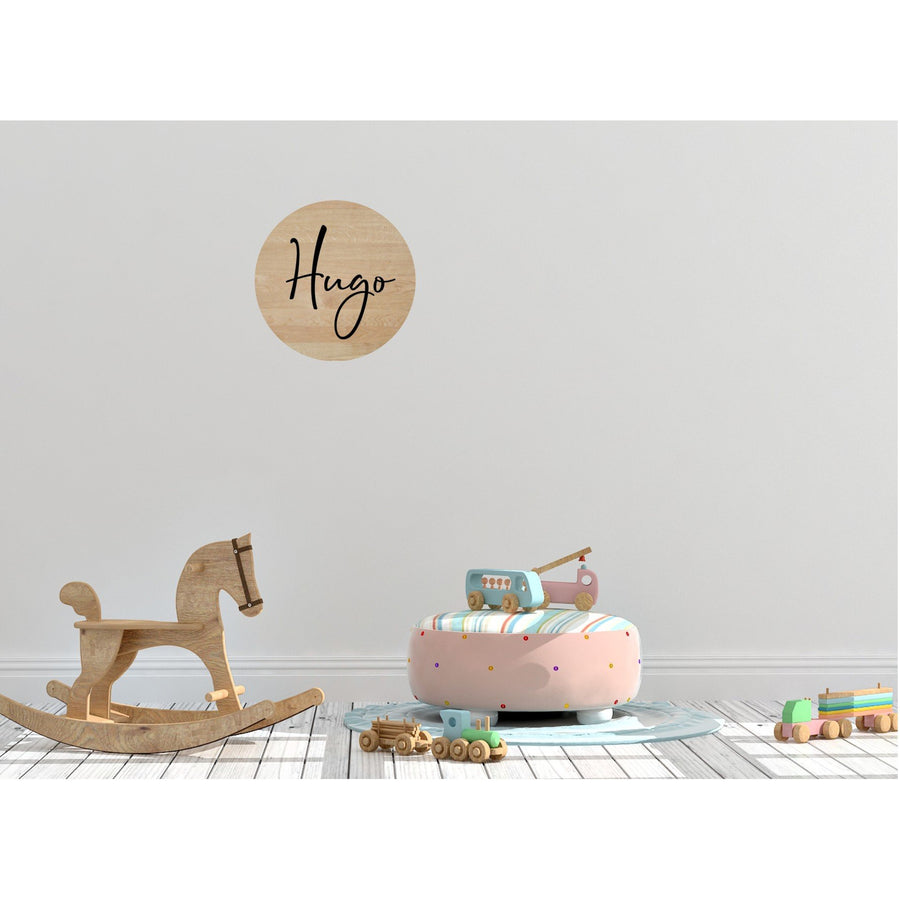 Round Name Plaque - Aston Blue