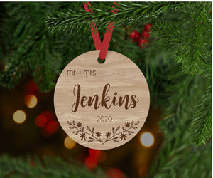 Mr and Mrs Christmas Ornament SKU138