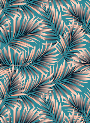 Tropical Leaves Edible Icing Image