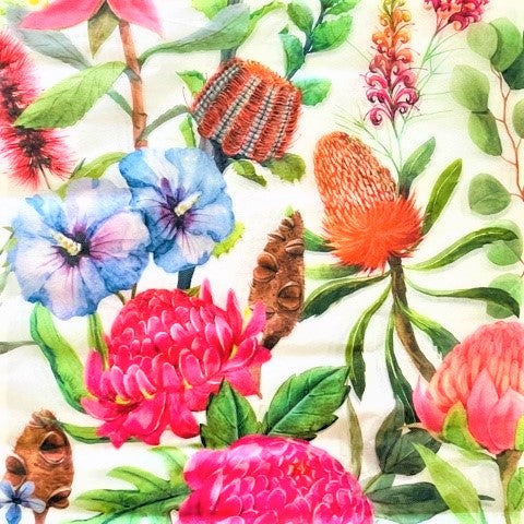 Waratah Floral Tissue Paper Sheets