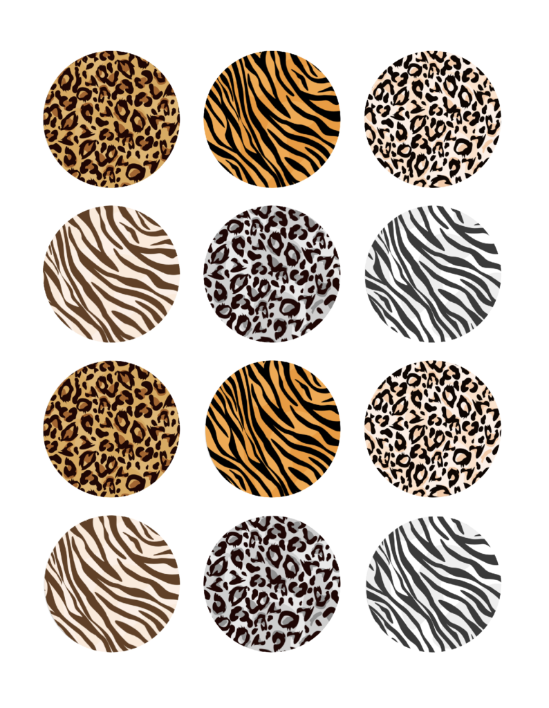 Animal Print Edible Cupcake Images