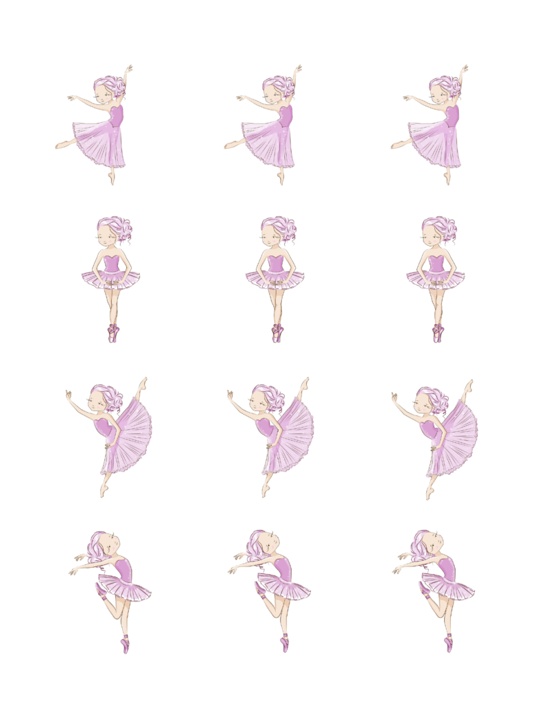 Ballerina Edible Cupcake Images