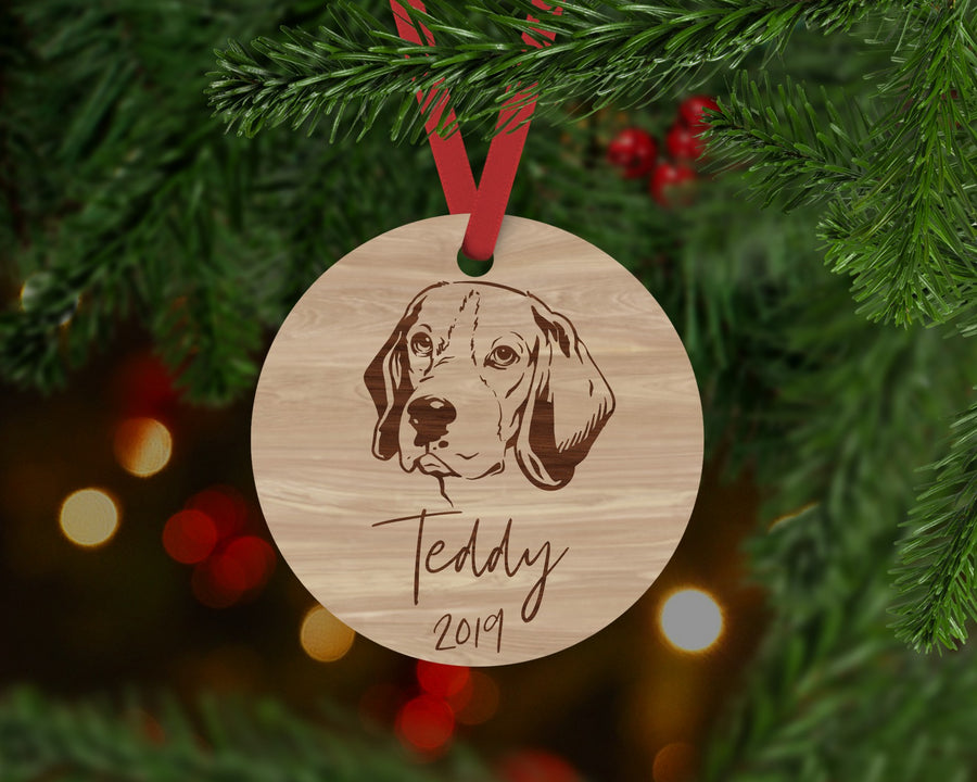 Beagle Dog Ornament - Aston Blue