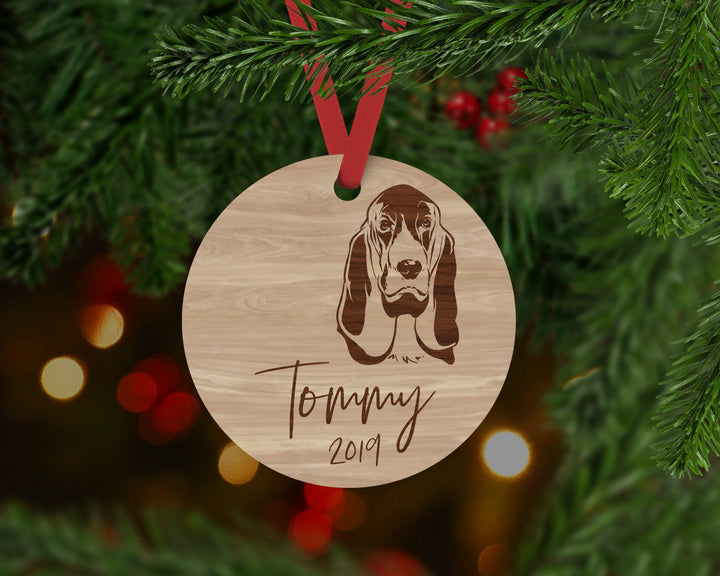 Bloodhound Dog Ornament - Aston Blue