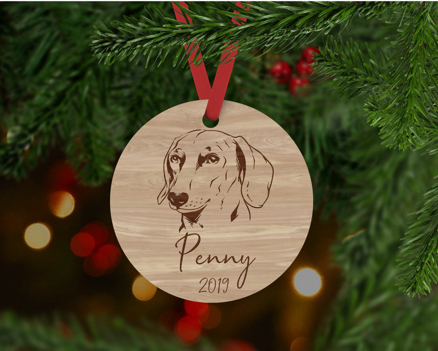 Dachshund Dog Ornament - Aston Blue