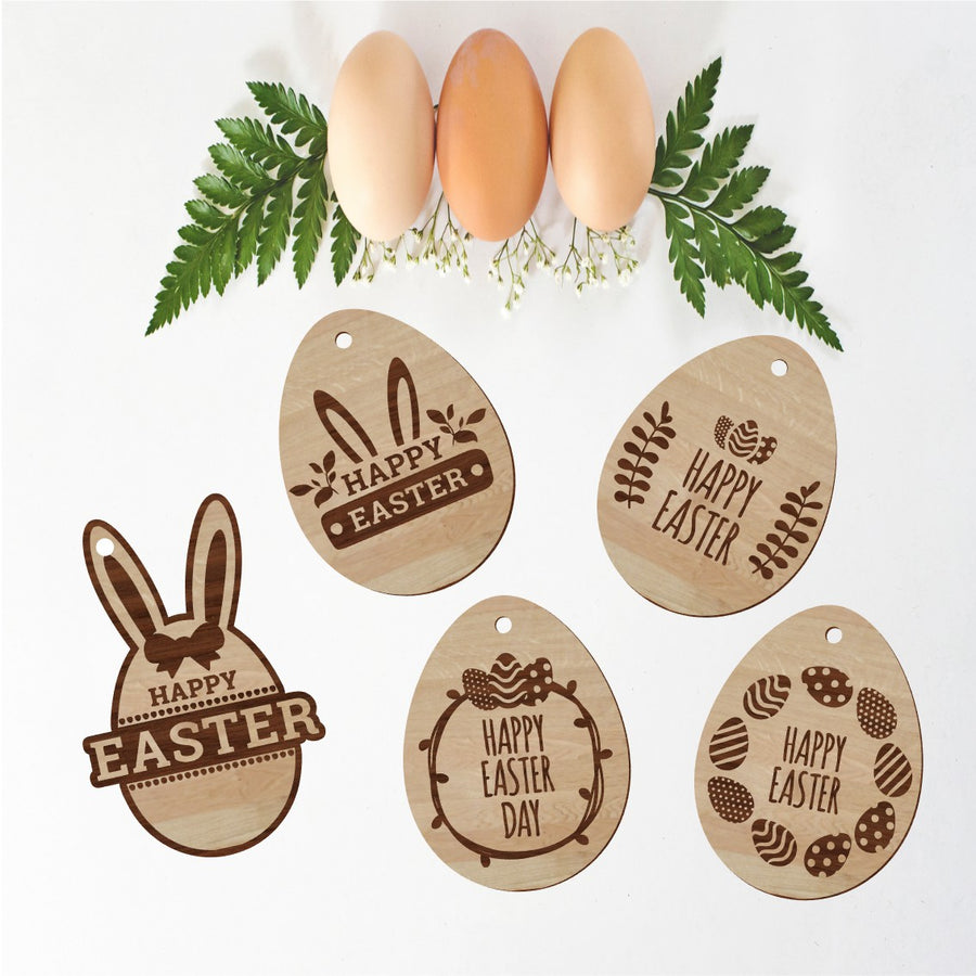 5 x Easter Gift Tags - Aston Blue